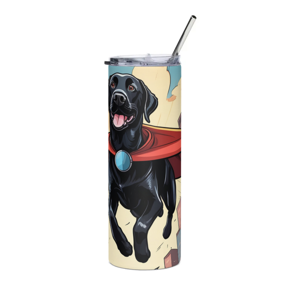 PugMug Custom Black Labrador Retriever Stainless Steel Tumbler