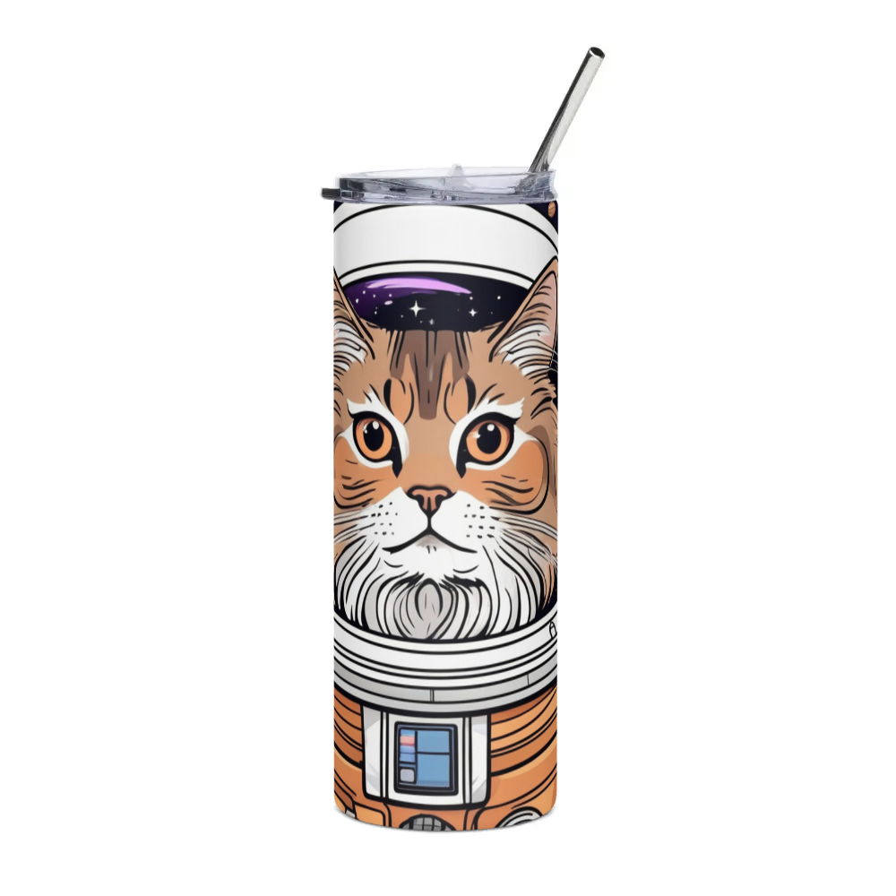 PugMug Custom Tabby Persian Cat Stainless Steel Tumbler