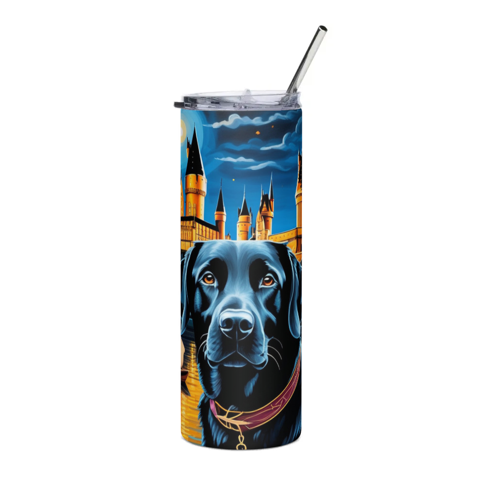 PugMug Custom Black Labrador Retriever Stainless Steel Tumbler