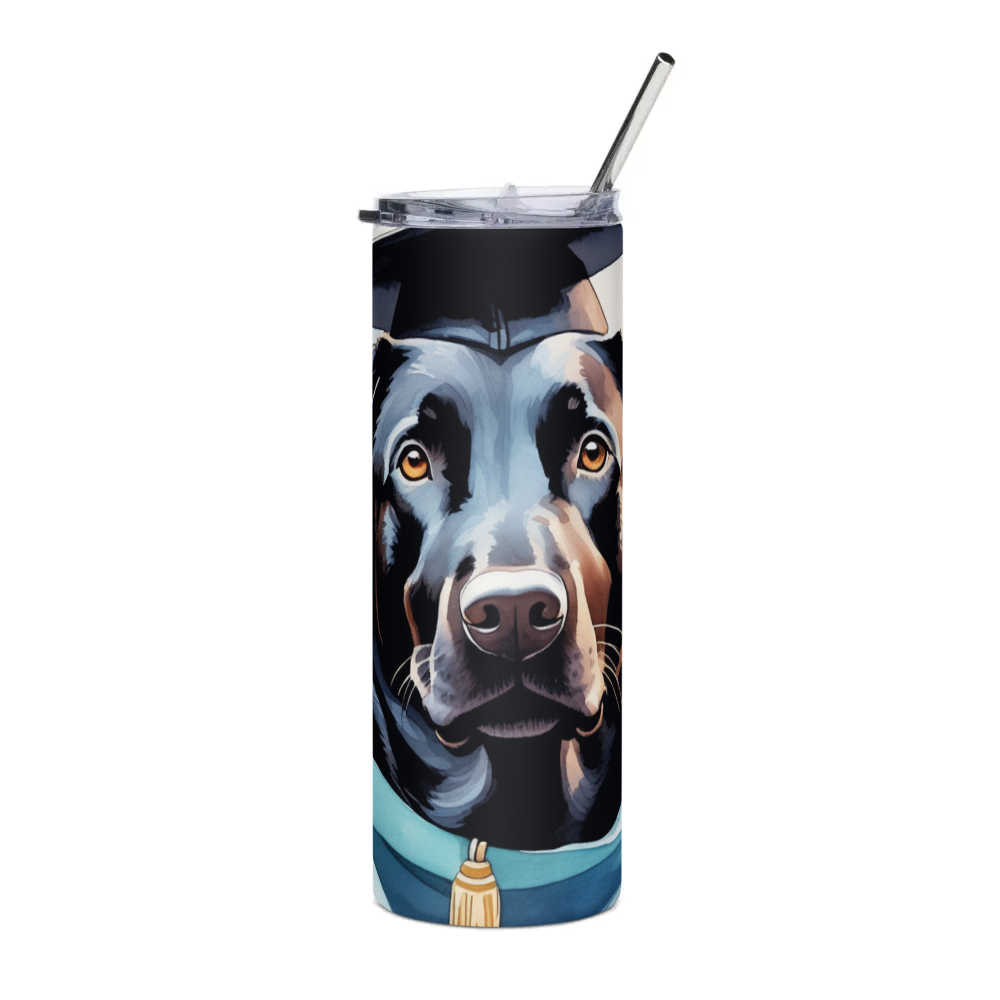 PugMug Custom Black Labrador Retriever Stainless Steel Tumbler