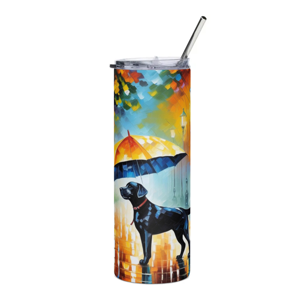 PugMug Custom Black Labrador Retriever Stainless Steel Tumbler