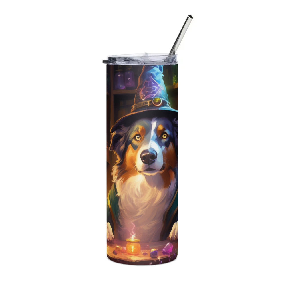 PugMug Custom Australian Shepherd Dog Stainless Steel Tumbler