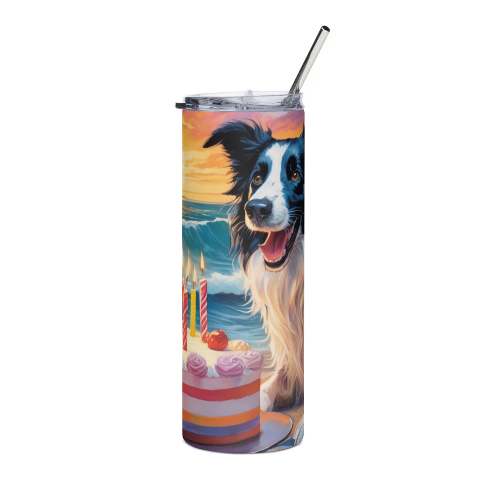 PugMug Custom Border Collie Stainless Steel Tumbler