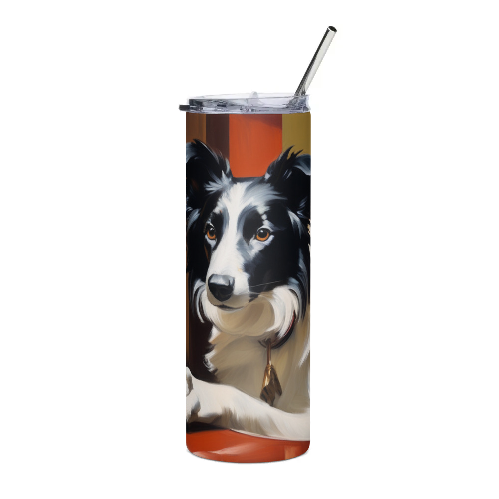 PugMug Custom Border Collie Stainless Steel Tumbler
