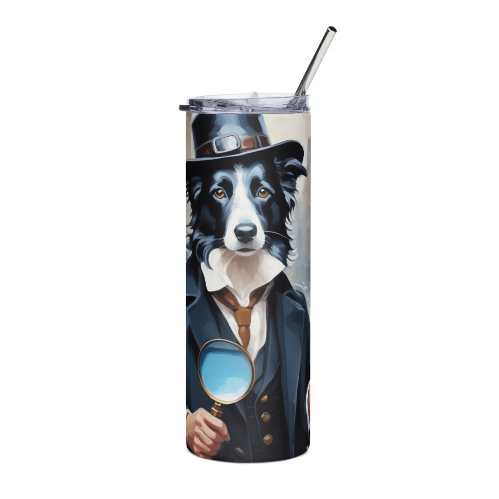 PugMug Custom Border Collie Stainless Steel Tumbler
