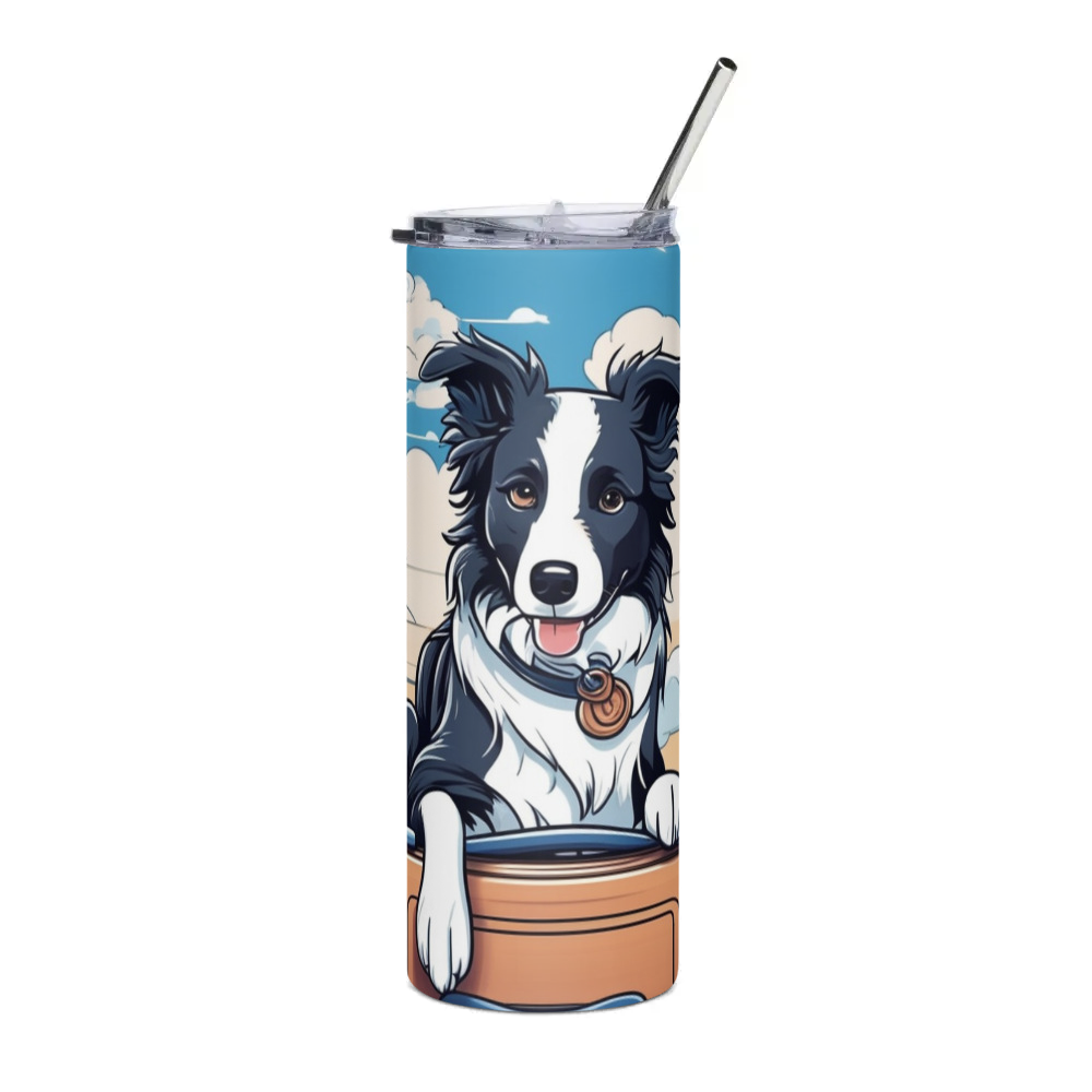 PugMug Custom Border Collie Stainless Steel Tumbler