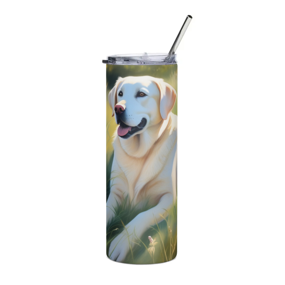 PugMug Custom White Labrador Retriever Stainless Steel Tumbler