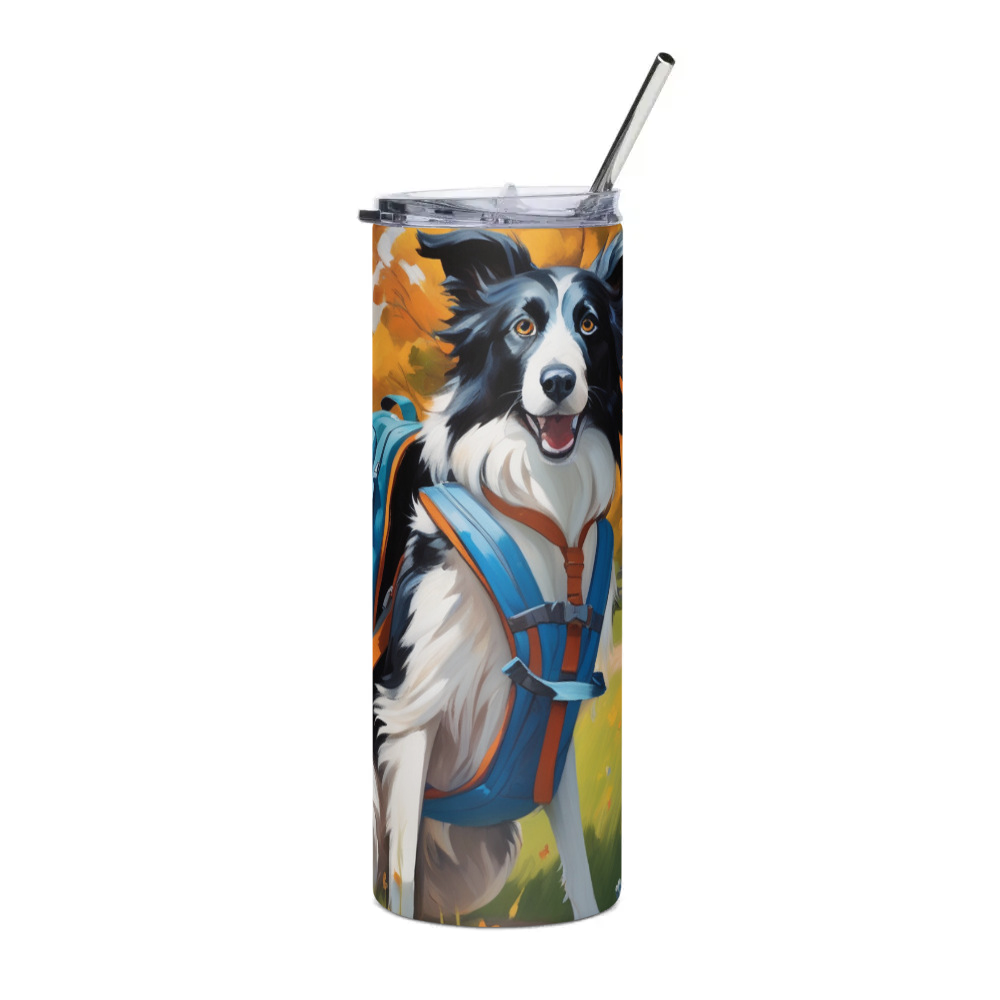 PugMug Custom Border Collie Stainless Steel Tumbler