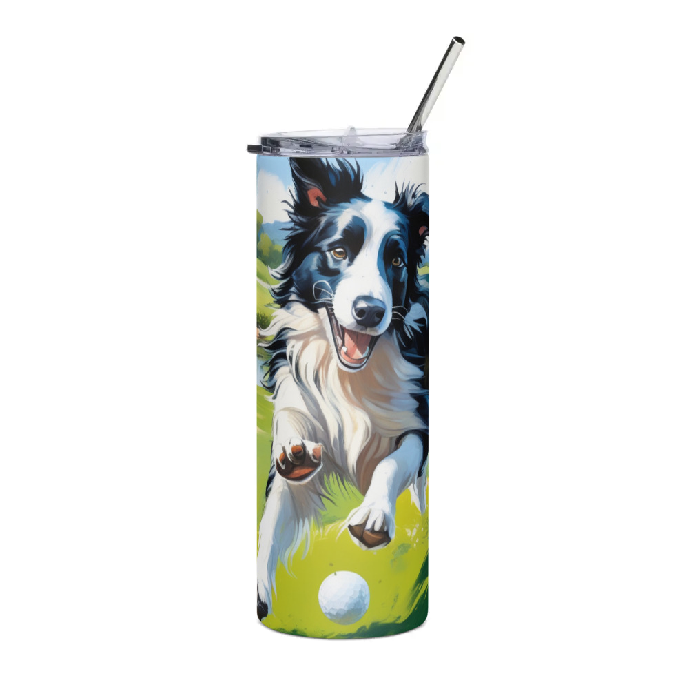 PugMug Custom Border Collie Stainless Steel Tumbler