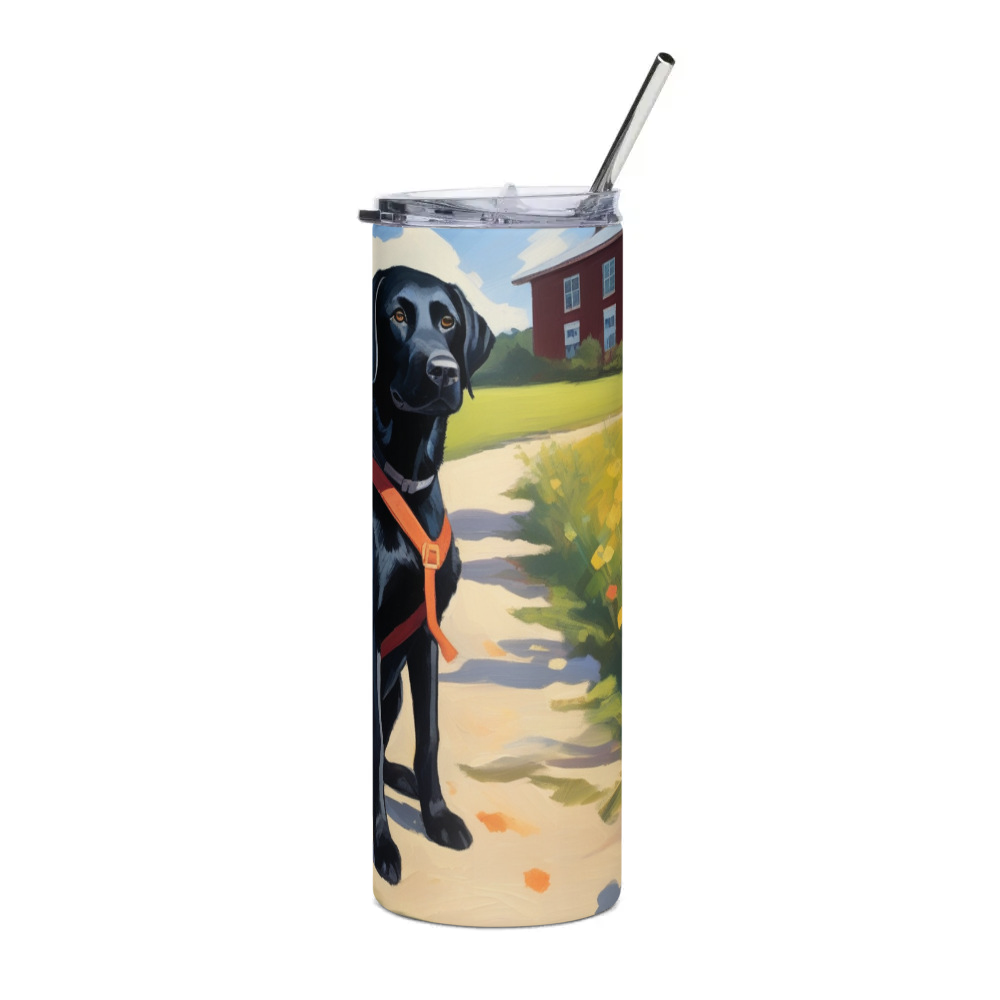 PugMug Custom Black Labrador Retriever Stainless Steel Tumbler