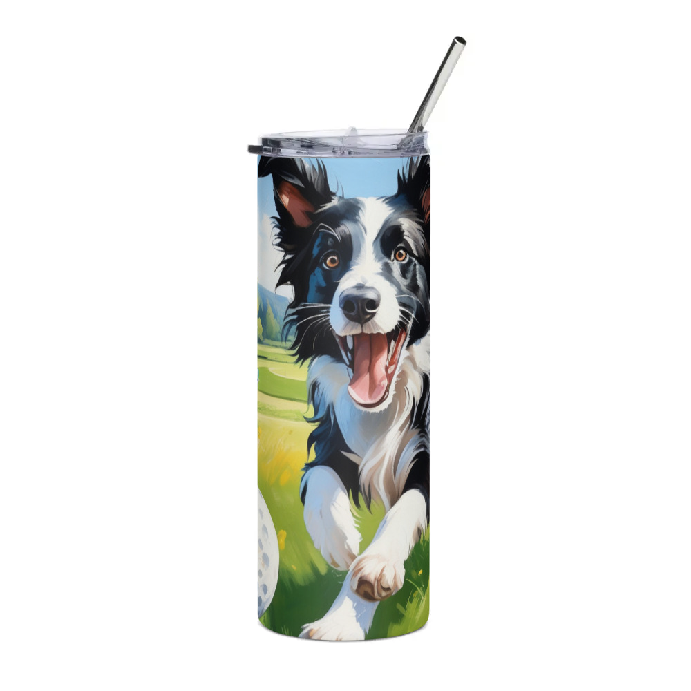 PugMug Custom Border Collie Stainless Steel Tumbler