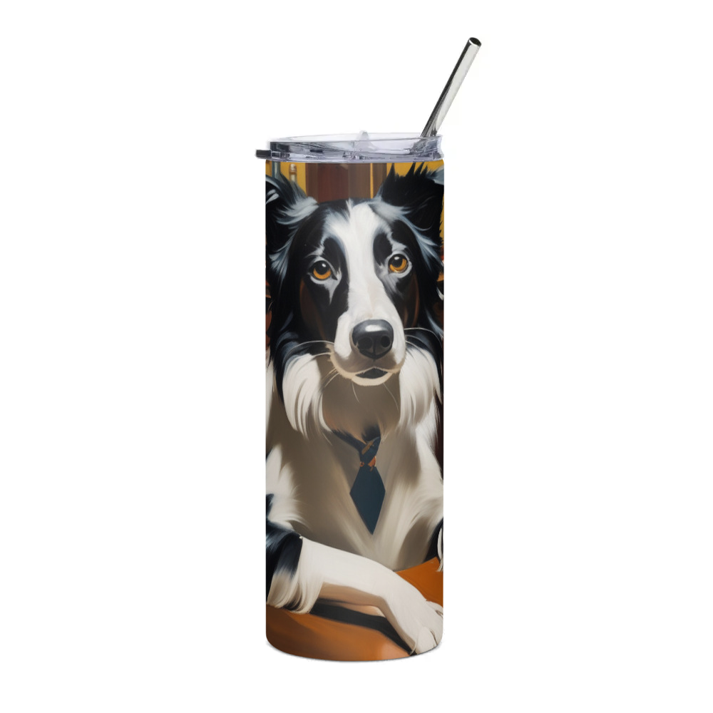 PugMug Custom Border Collie Stainless Steel Tumbler