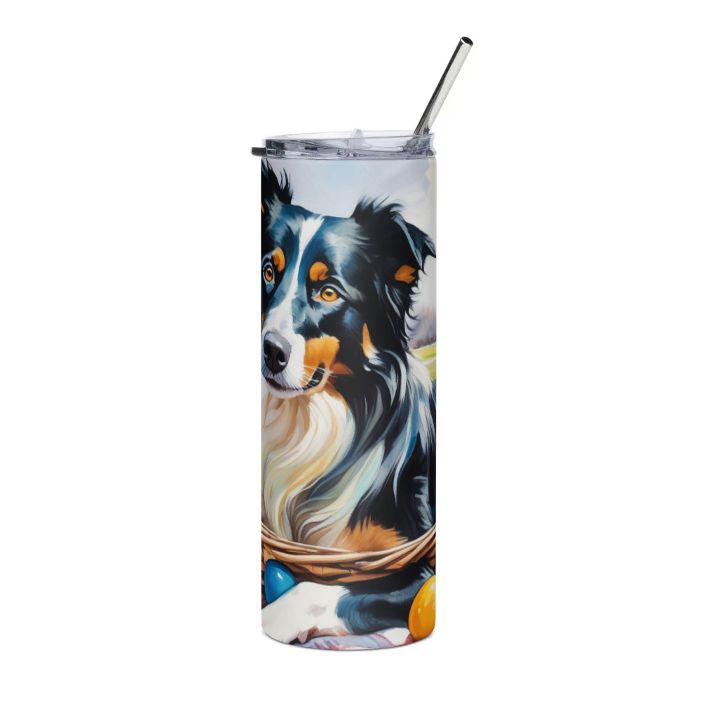 PugMug Custom Border Collie Stainless Steel Tumbler