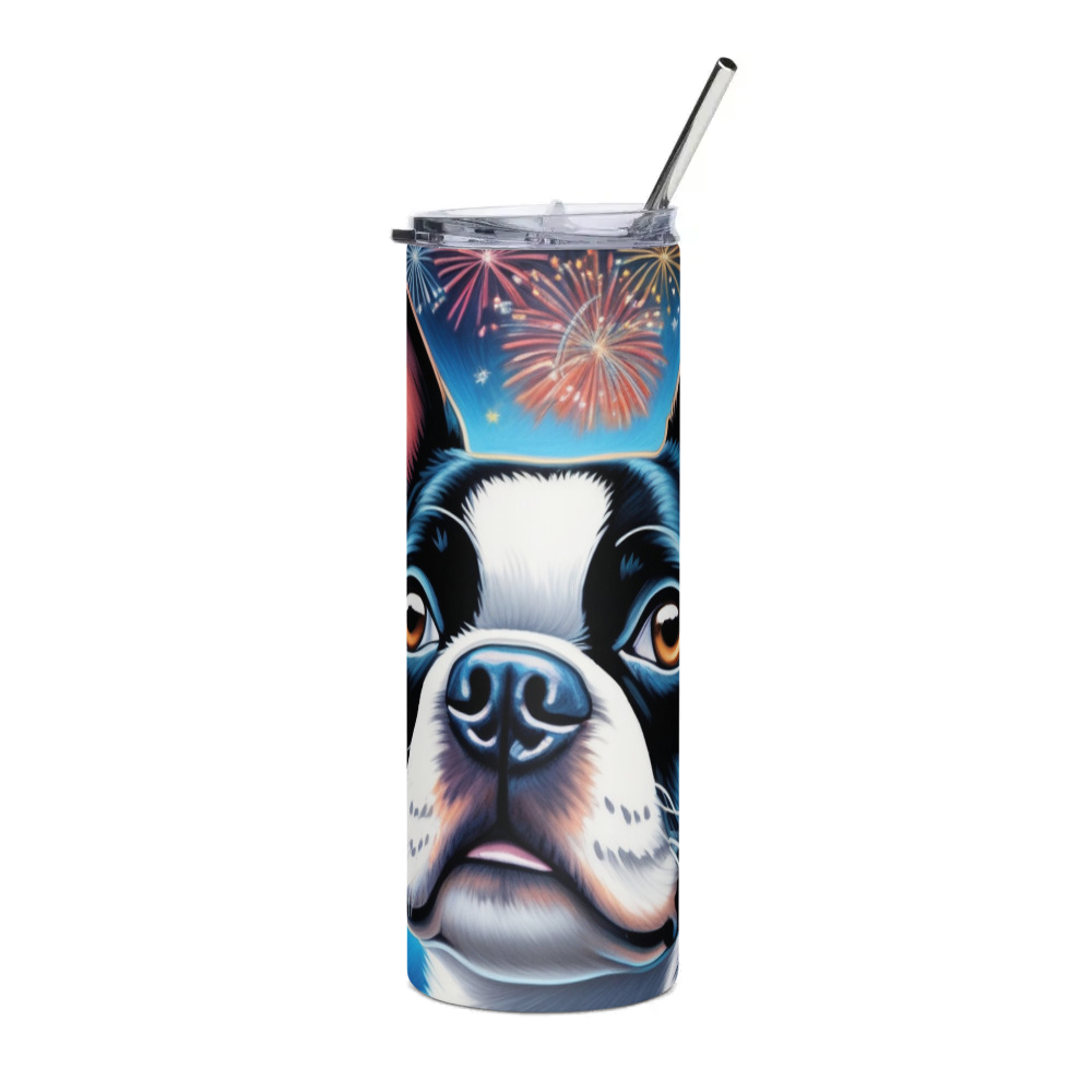 PugMug Custom Boston Terrier Stainless Steel Tumbler