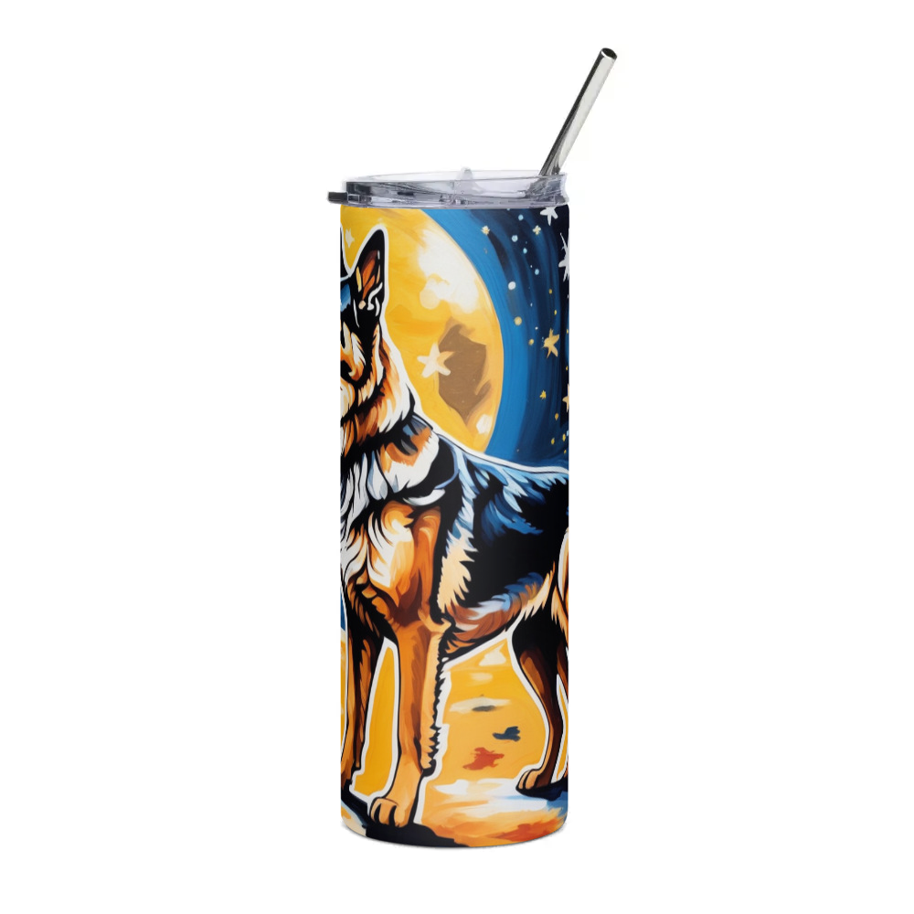 PugMug Custom German Shepherd Dog Stainless Steel Tumbler