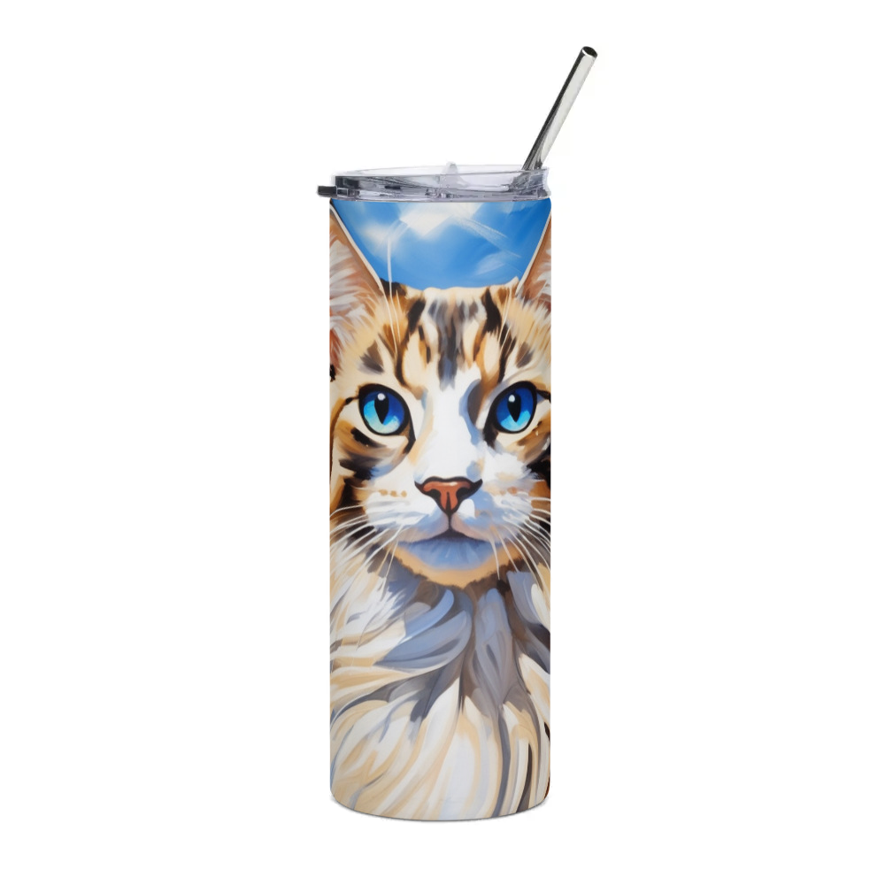 PugMug Custom Tabby Ragdoll Cat Stainless Steel Tumbler