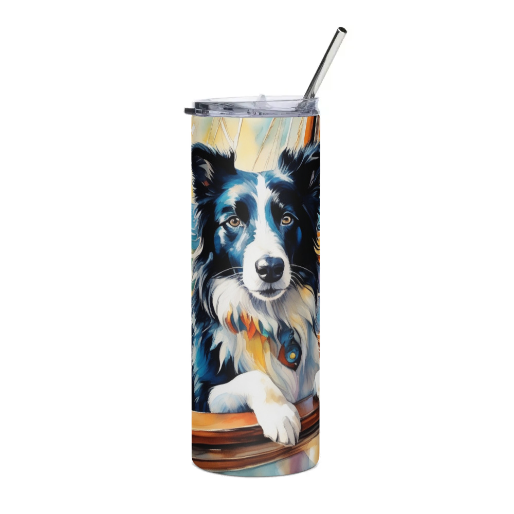 PugMug Custom Border Collie Stainless Steel Tumbler