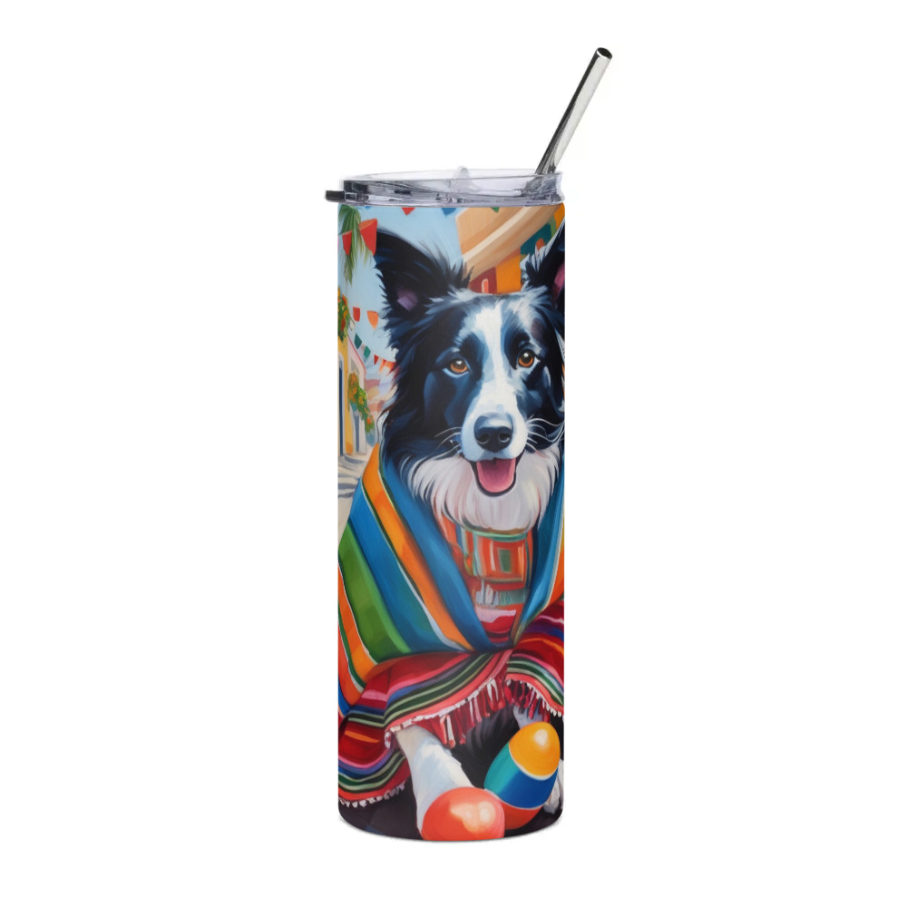 PugMug Custom Border Collie Stainless Steel Tumbler