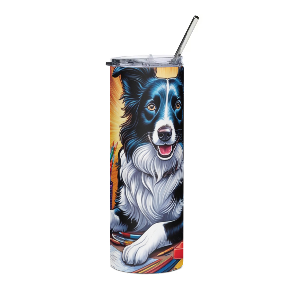 PugMug Custom Border Collie Stainless Steel Tumbler
