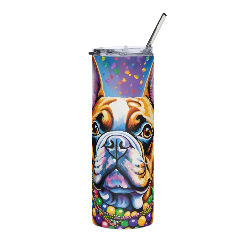 PugMug Custom Tan French Bulldog Stainless Steel Tumbler