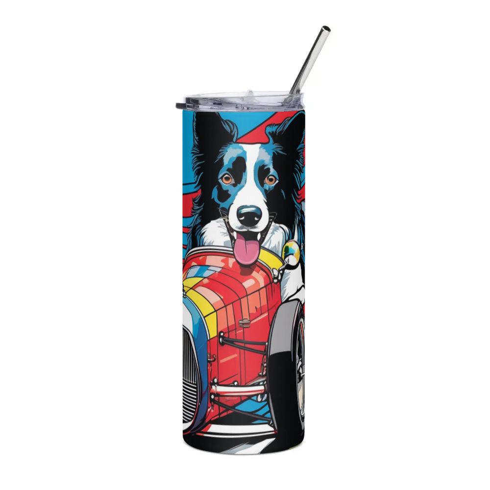 PugMug Custom Border Collie Stainless Steel Tumbler