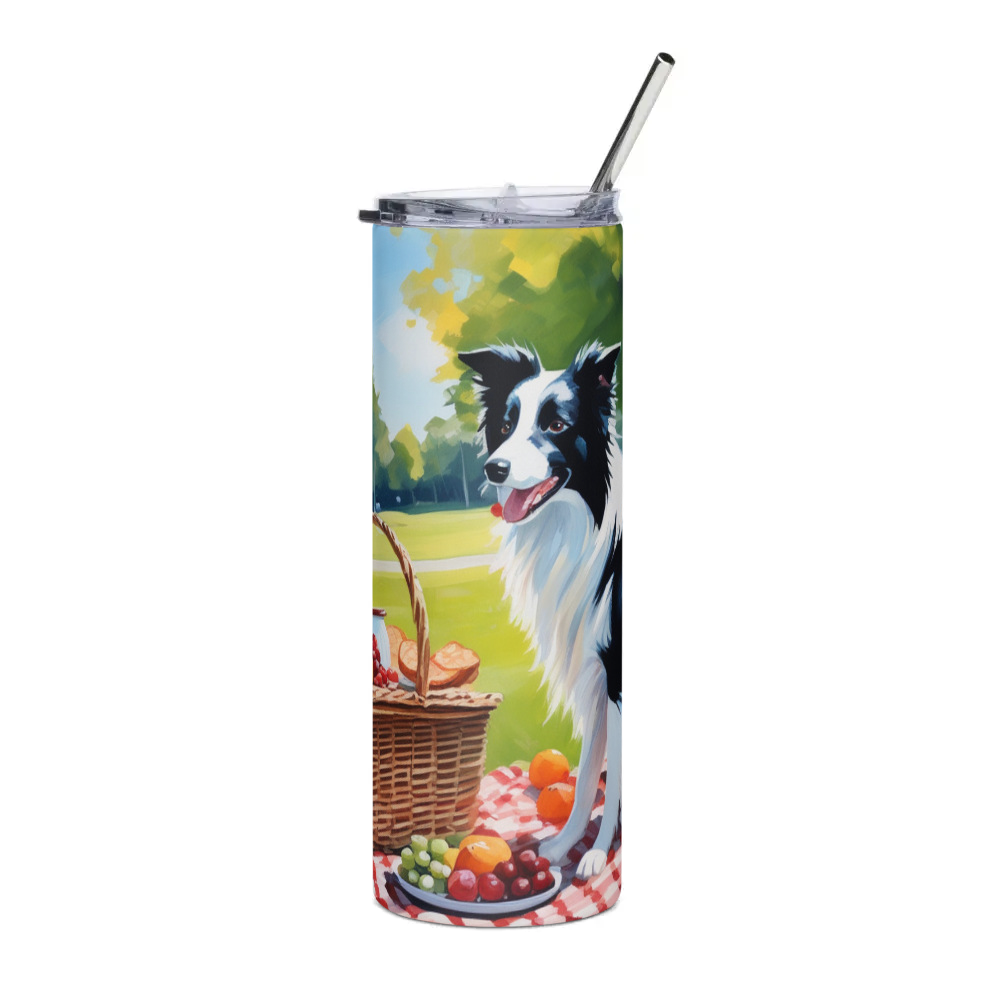 PugMug Custom Border Collie Stainless Steel Tumbler
