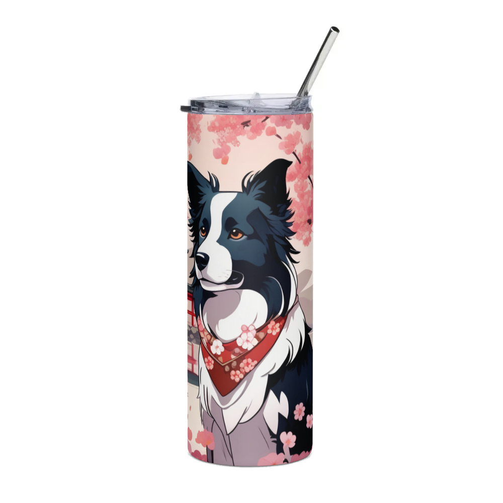 PugMug Custom Border Collie Stainless Steel Tumbler