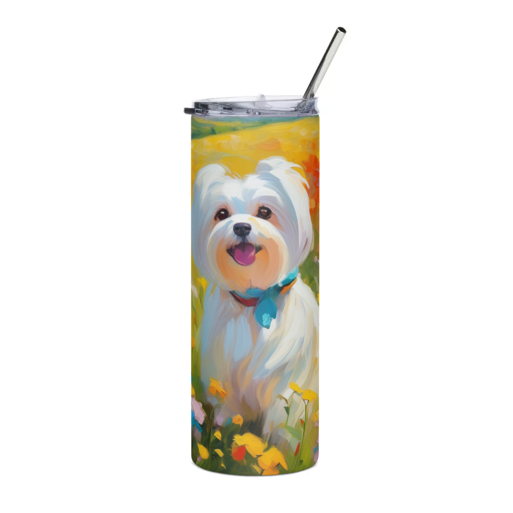 PugMug Custom Maltese Dog Stainless Steel Tumbler