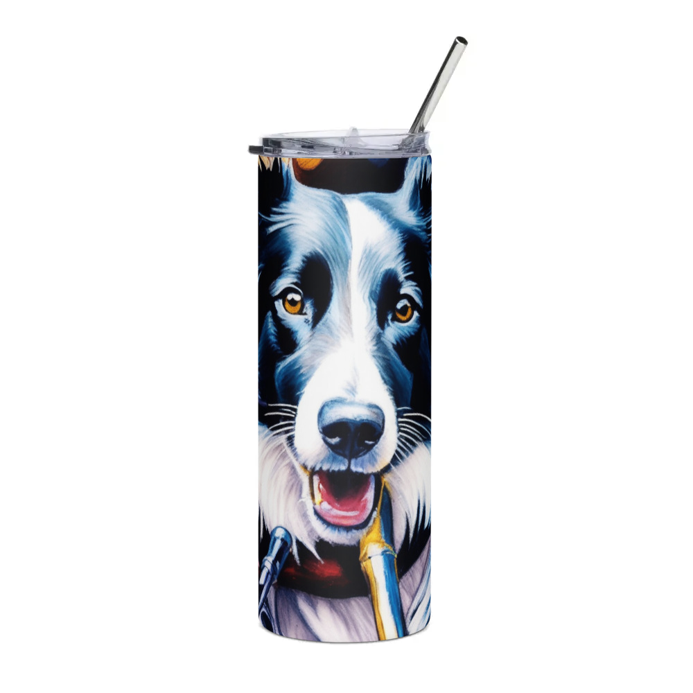 PugMug Custom Border Collie Stainless Steel Tumbler