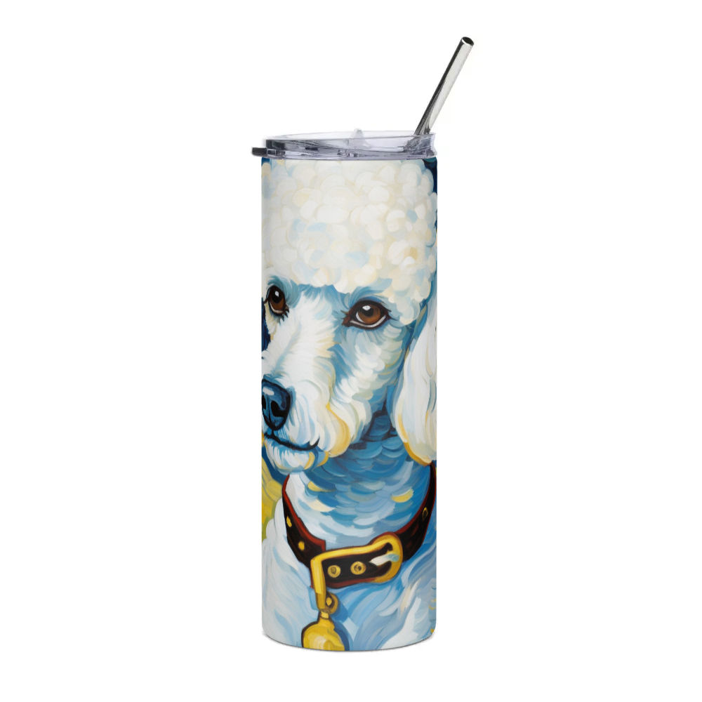 PugMug Custom White Poodle Stainless Steel Tumbler