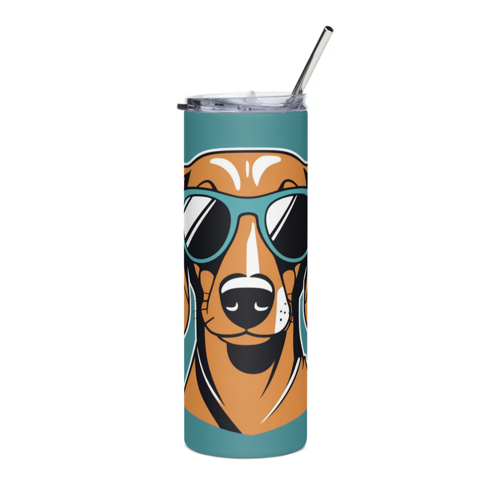 PugMug Custom Tan Dachshund Stainless Steel Tumbler