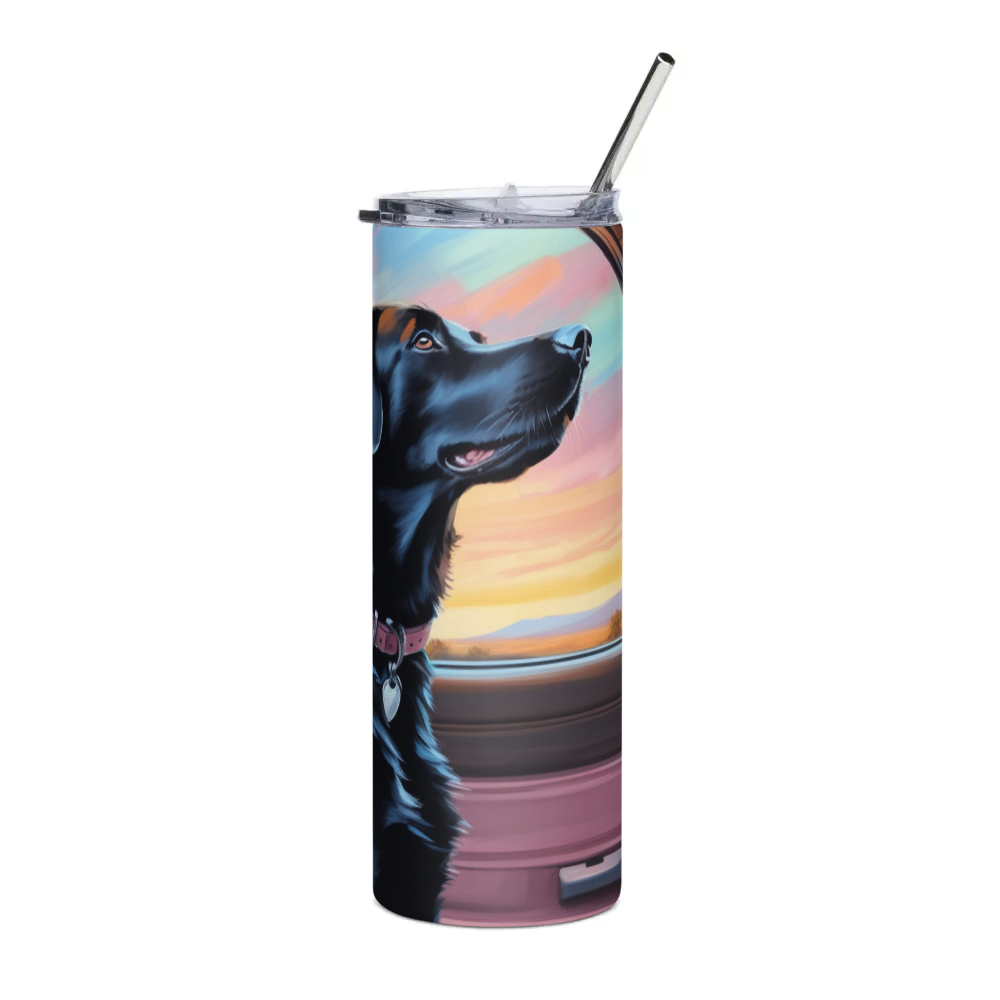 PugMug Custom Black Labrador Retriever Stainless Steel Tumbler