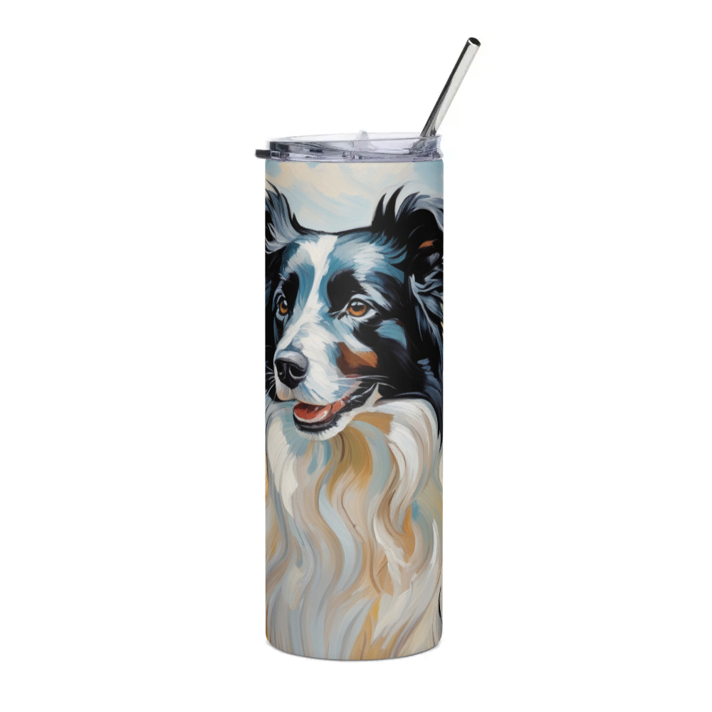 PugMug Custom Border Collie Stainless Steel Tumbler