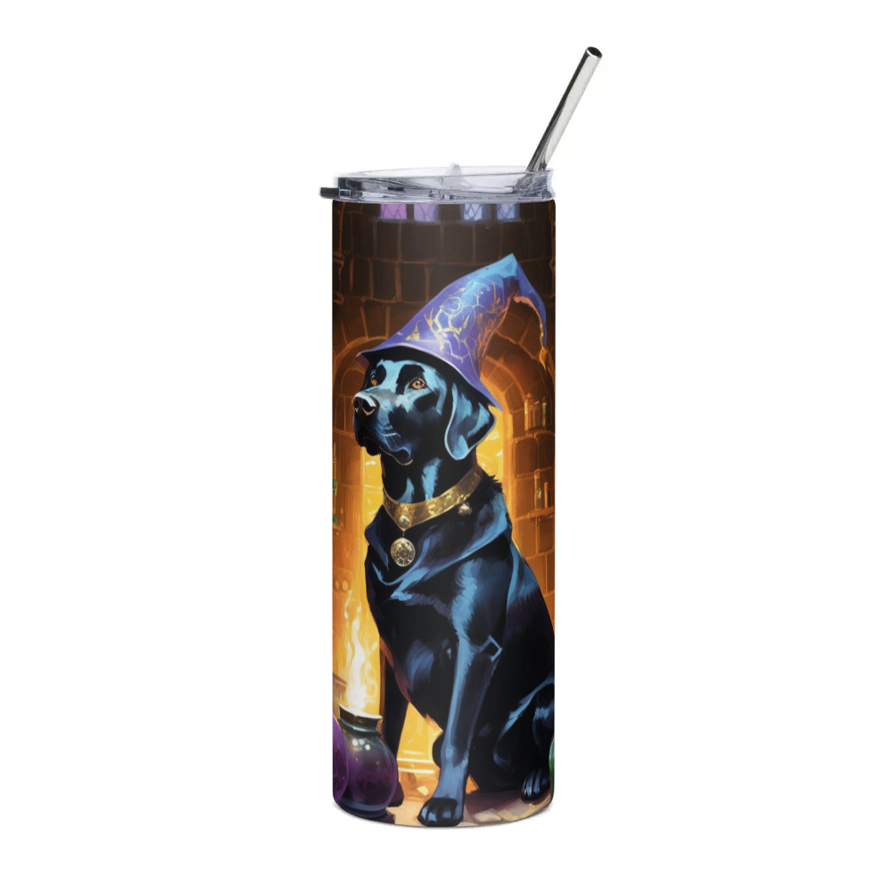 PugMug Custom Black Labrador Retriever Stainless Steel Tumbler