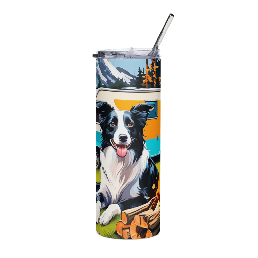 PugMug Custom Border Collie Stainless Steel Tumbler