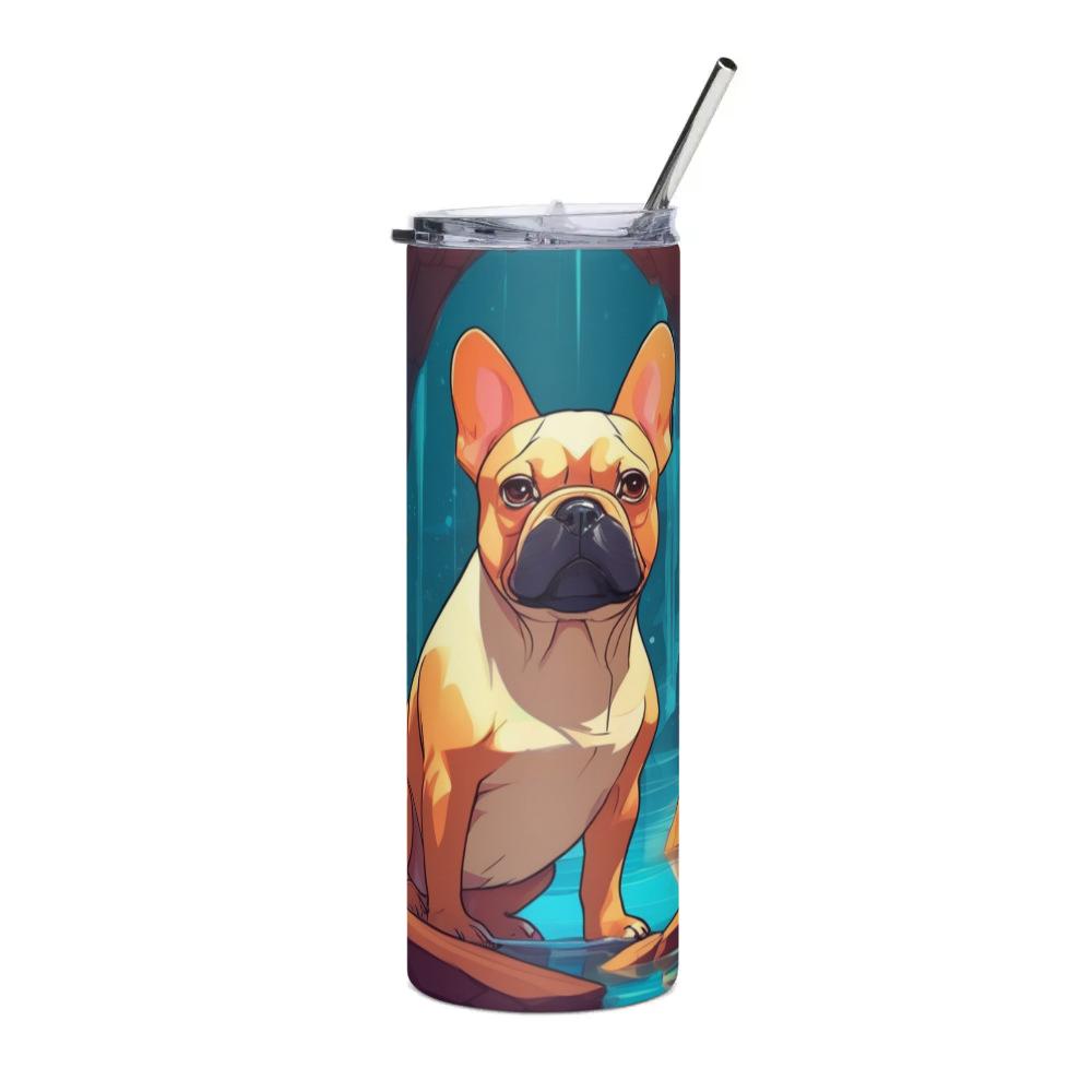 PugMug Custom Tan French Bulldog Stainless Steel Tumbler