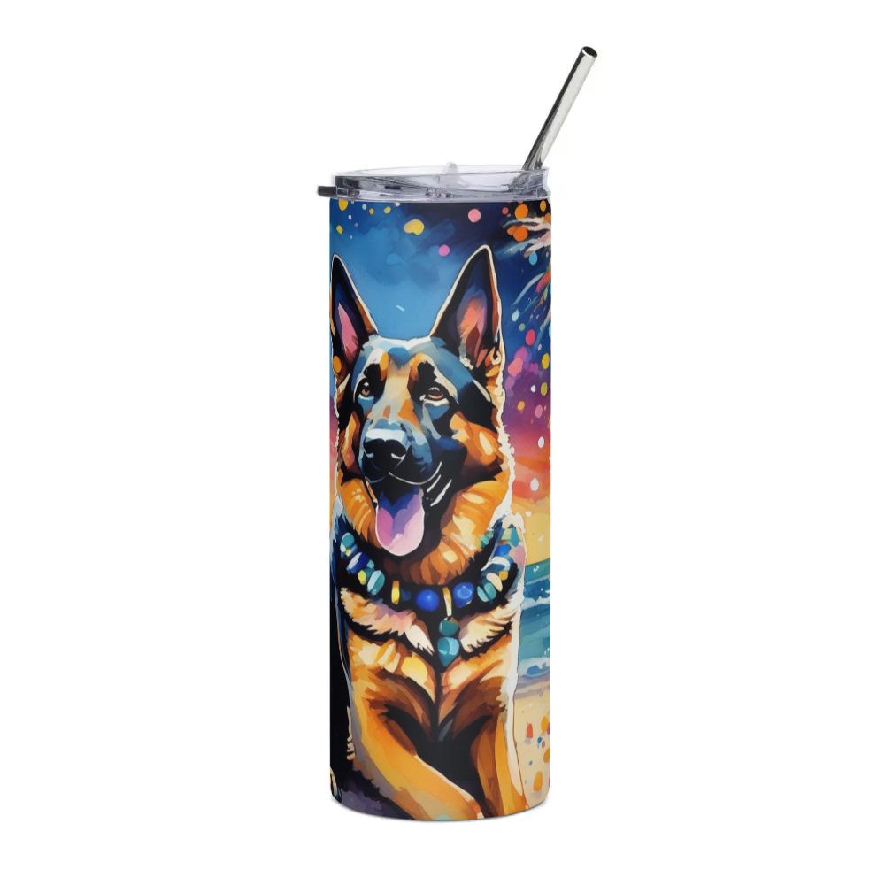 PugMug Custom German Shepherd Dog Stainless Steel Tumbler