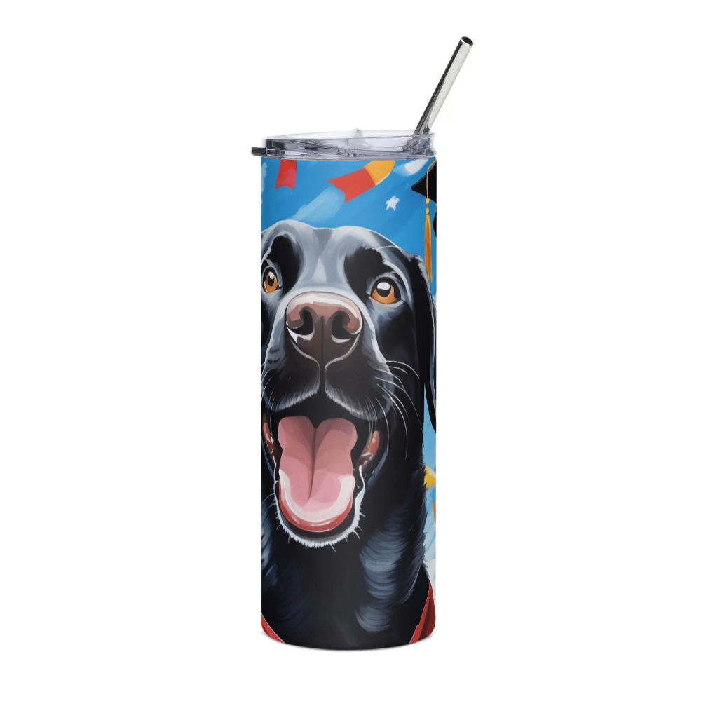 PugMug Custom Black Labrador Retriever Stainless Steel Tumbler