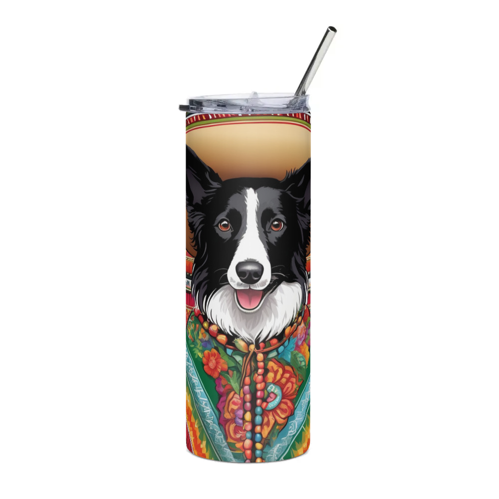 PugMug Custom Border Collie Stainless Steel Tumbler