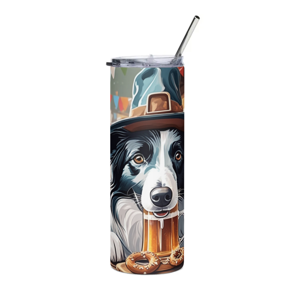 PugMug Custom Border Collie Stainless Steel Tumbler