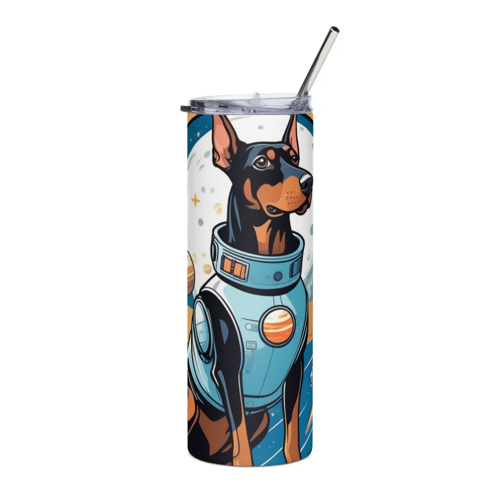 PugMug Custom Doberman Pinscher Stainless Steel Tumbler