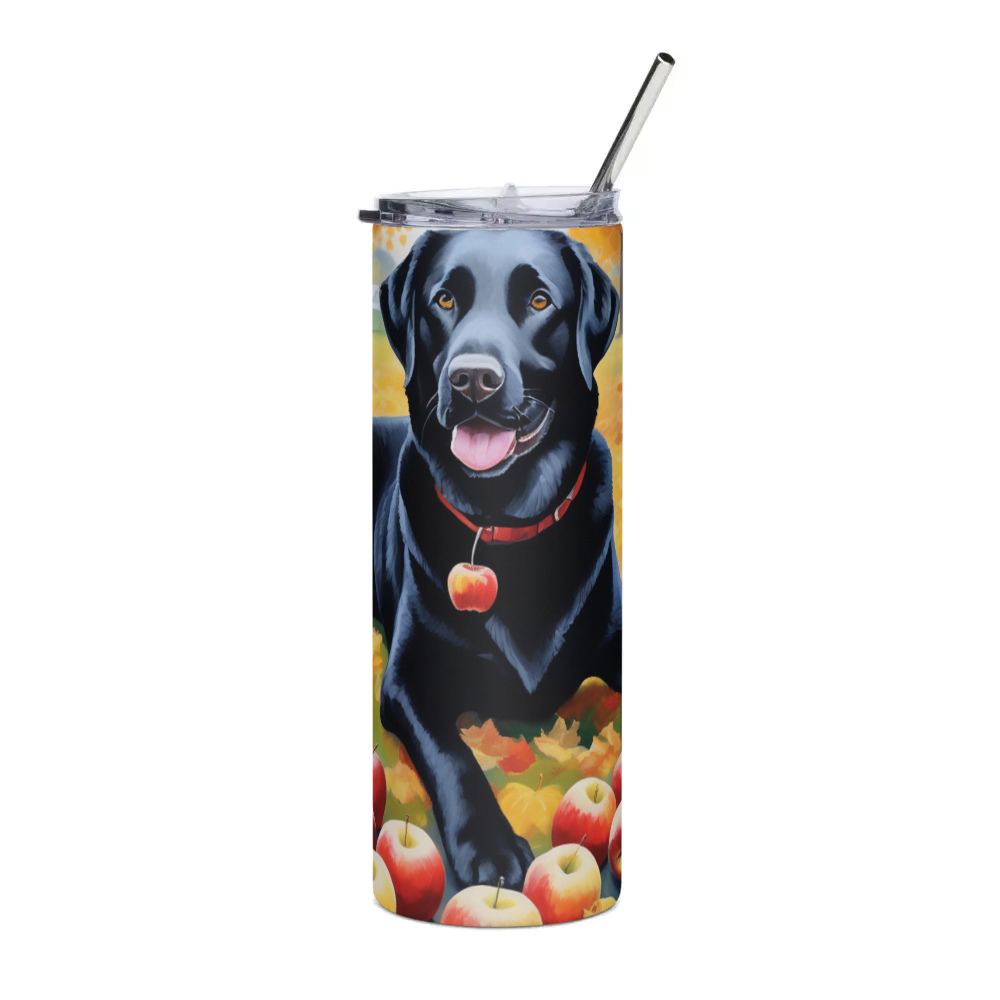 PugMug Custom Black Labrador Retriever Stainless Steel Tumbler