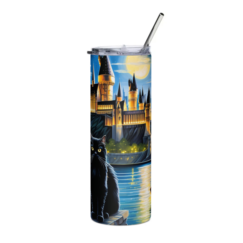 PugMug Custom Black Persian Cat Stainless Steel Tumbler