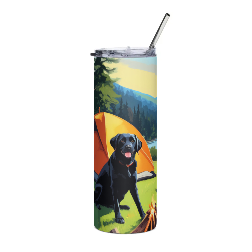 PugMug Custom Black Labrador Retriever Stainless Steel Tumbler