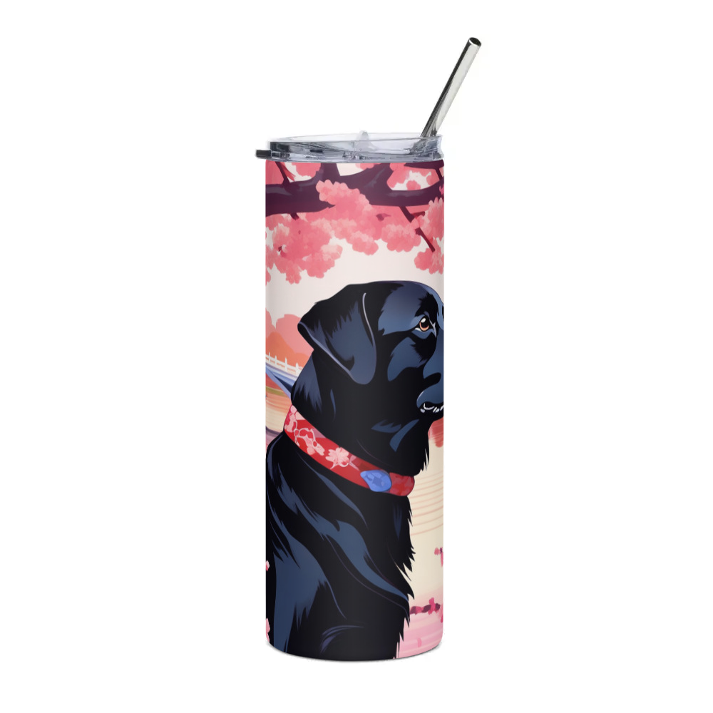 PugMug Custom Black Labrador Retriever Stainless Steel Tumbler
