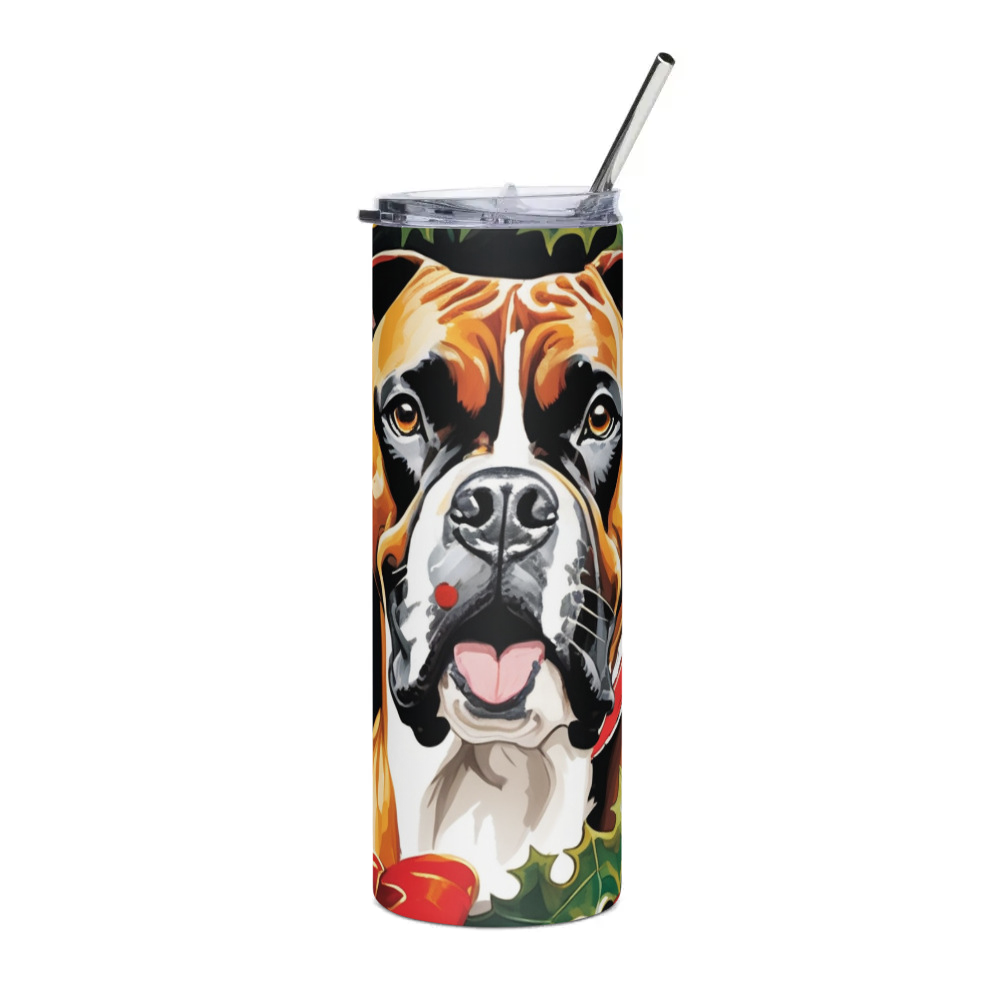PugMug Custom Boxer Dog Stainless Steel Tumbler