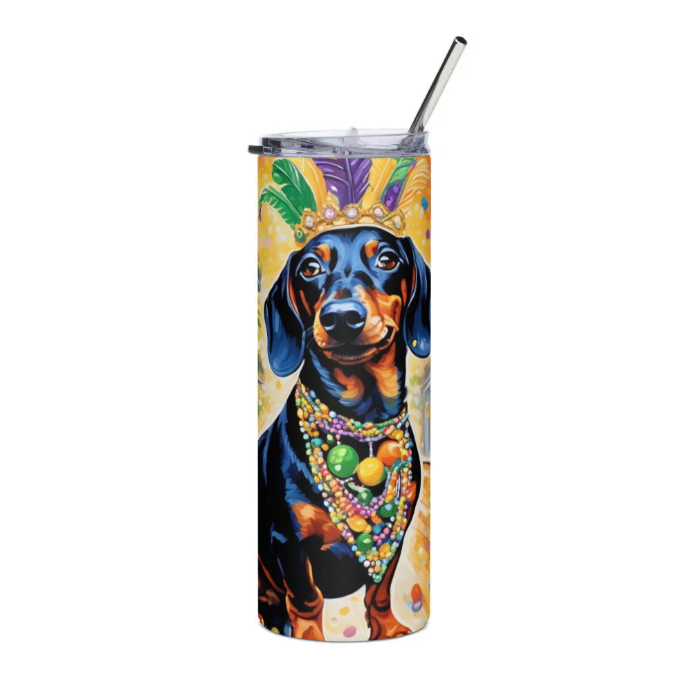 PugMug Custom Tan Dachshund Stainless Steel Tumbler