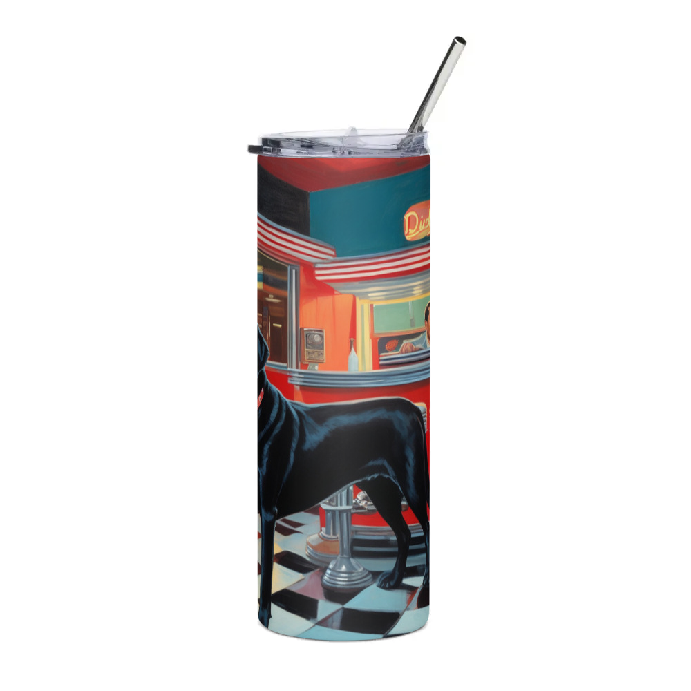 PugMug Custom Black Labrador Retriever Stainless Steel Tumbler