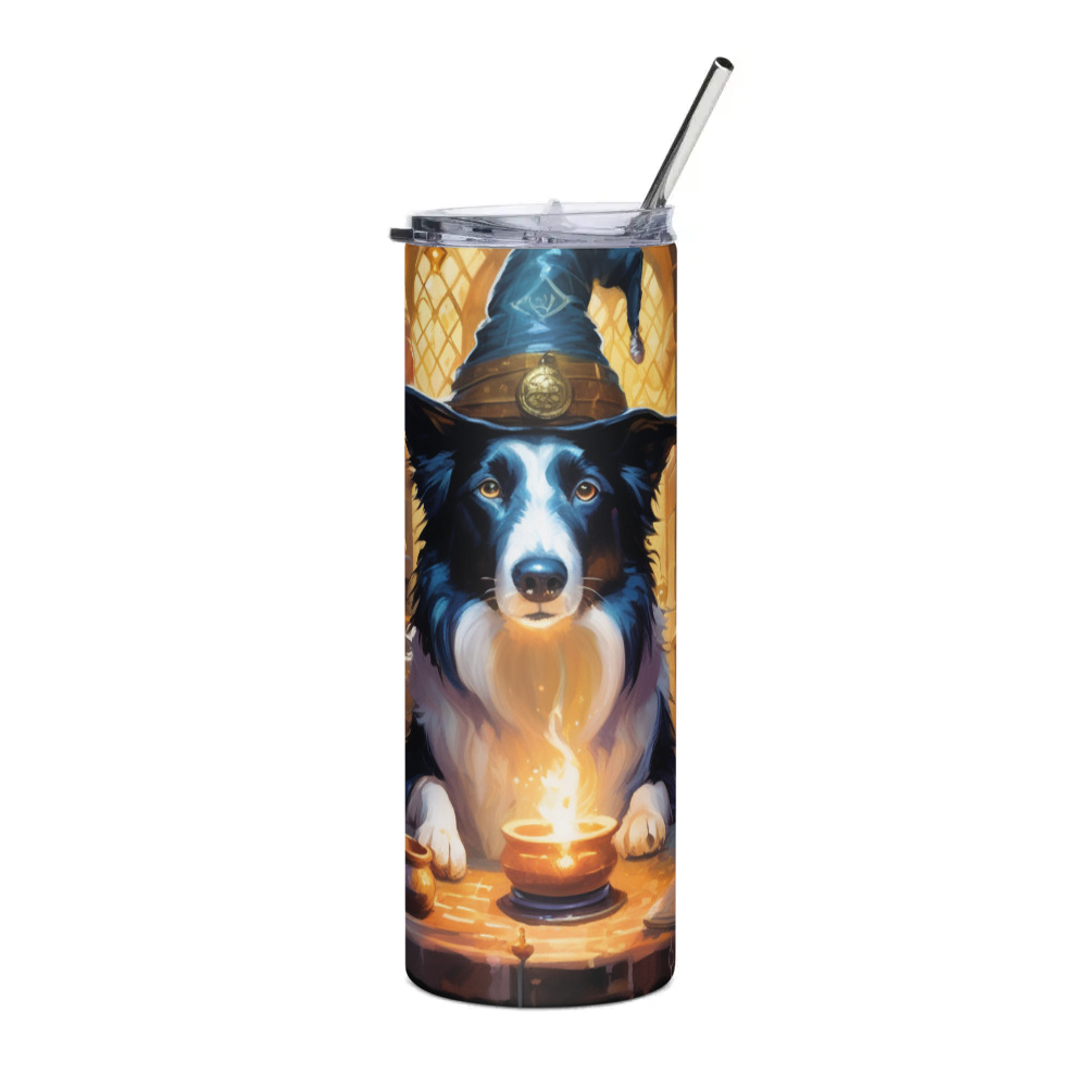 PugMug Custom Border Collie Stainless Steel Tumbler
