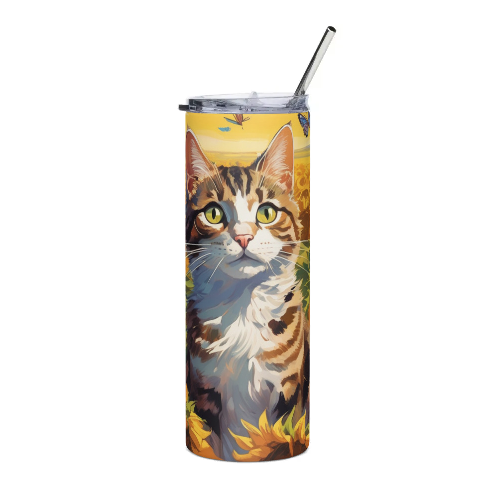 PugMug Custom Tabby Companion Cat Stainless Steel Tumbler